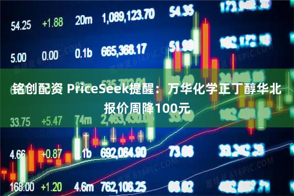 铭创配资 PriceSeek提醒：万华化学正丁醇华北报价周降100元